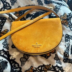 Kate Spade Mustard Yellow suede & Leather Bag